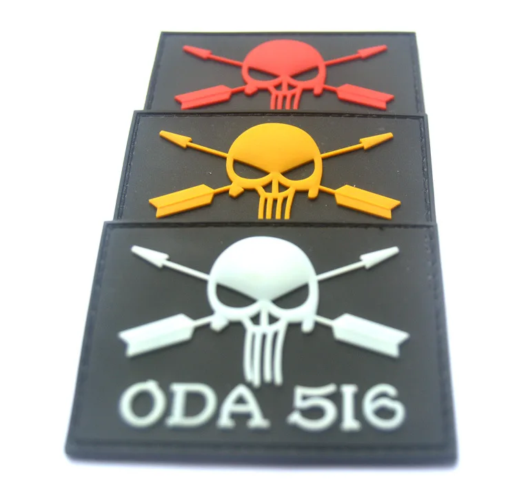 PVC Glue Drop Stampludus Costa ODA516 Punisher P40 WarHawk 1911 Vintage Firepower Patch Badge Acrylic Badges Epaulette Patches