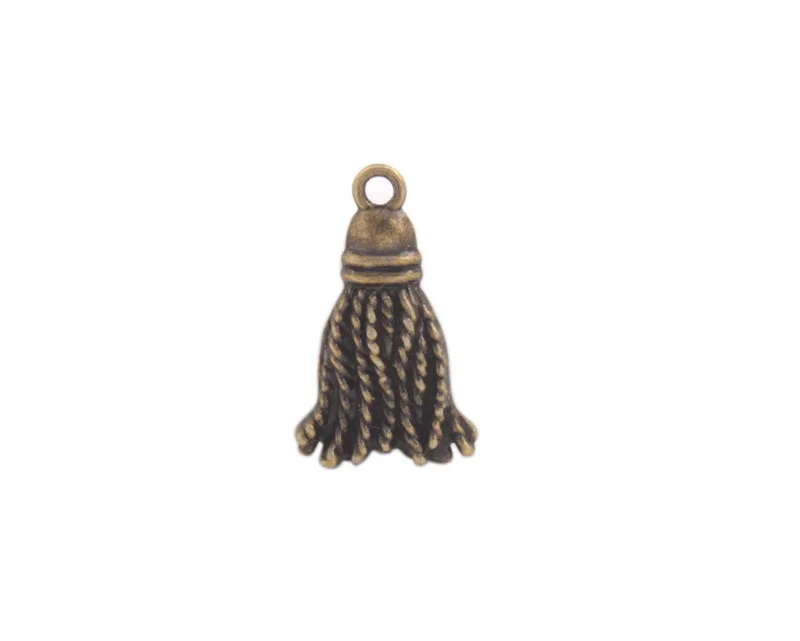 90PCS Antiqued Silver Color Bronze Tassels Charm Pendants #92049-92050