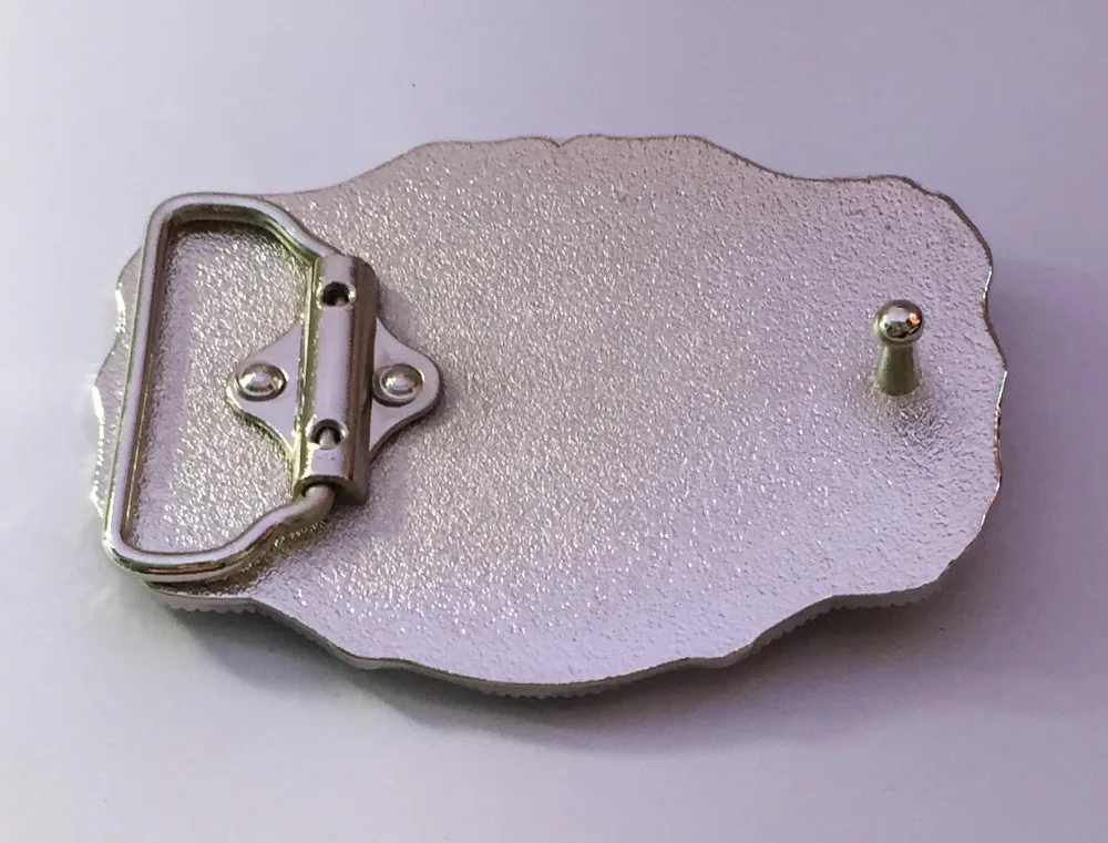 Black Bull Horn Head Enamel Belt Buckle