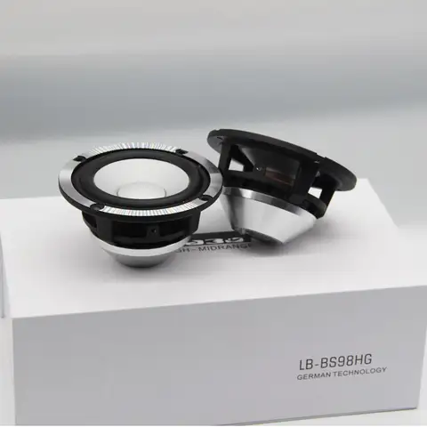 LABO 차량용 오디오 스피커 미드레인지 LB-BS98HG, 알루미늄 콘 프레임, 3.5 인치, 150W 출력, 92dB