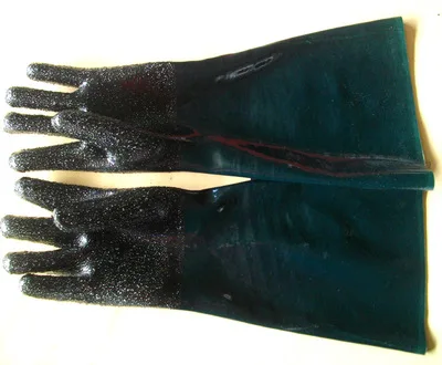 Gants de sablage en caoutchouc PVC, longueur 48cm