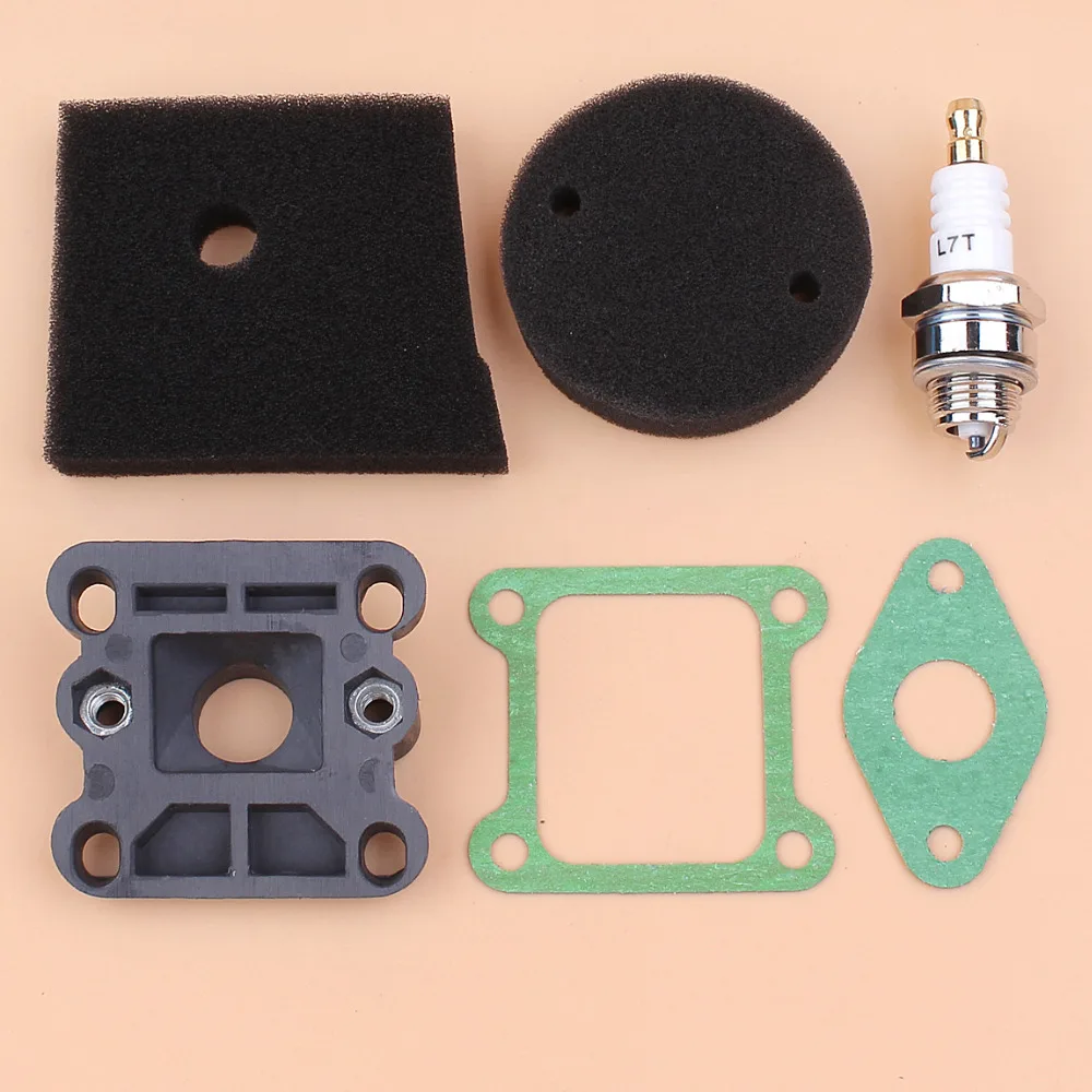 Air Filter Intake Manifold Spark Plug Gasket Kit Fit Robin NB411 NB 411 2-Stroke Brush Cutter Grass Trimmer Engine Motor