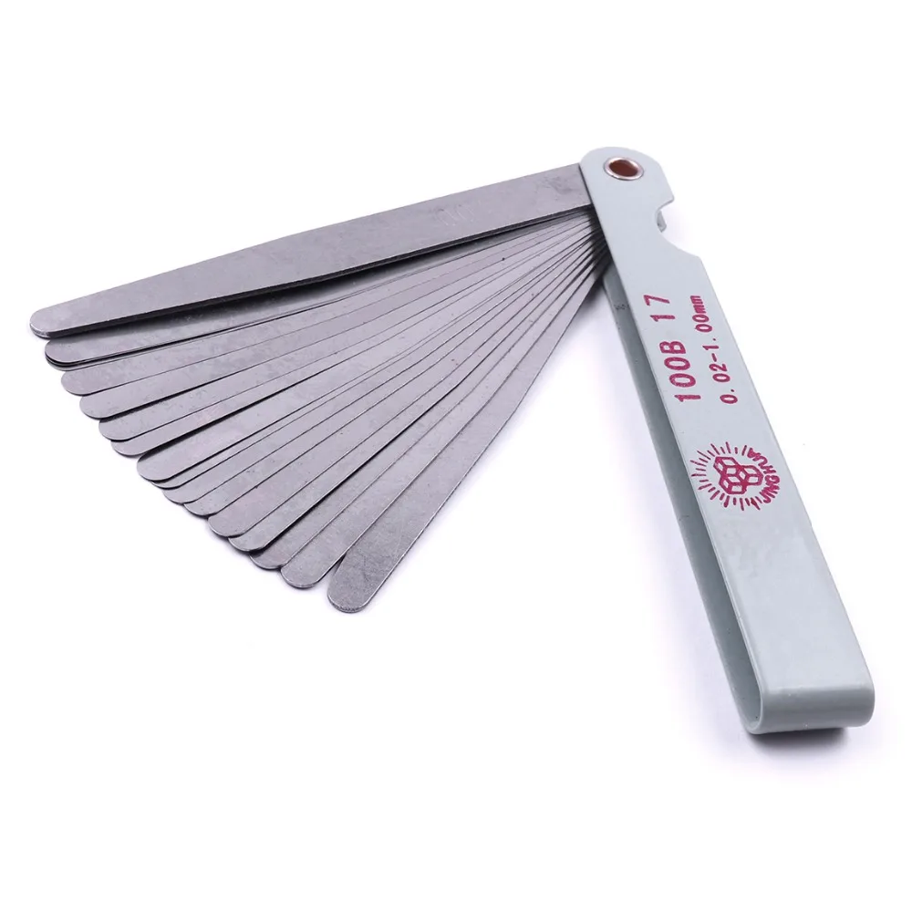 1Pc High Feeler Gauge 0.02มม.-1.0มม.สแตนเลส Gap Gauge พับ Feeler เครื่องวัดวัดเครื่องมือปลั๊ก Feeler
