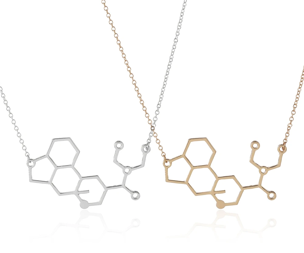 New Arrival Molecule LSD Necklace Chemistry Science Pendant Necklace Jewelry men's necklace for men