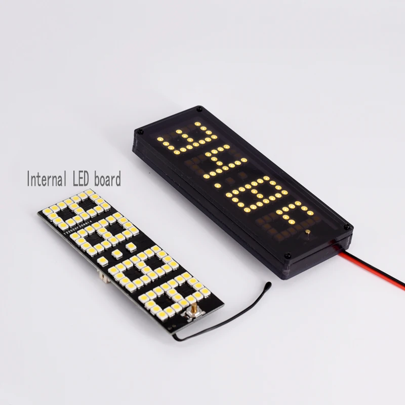 Car three-in-one time temperature voltage Multi-function LED dot matrix clock Home modification DIY 4.0 ~ 25V RX8025T Precision