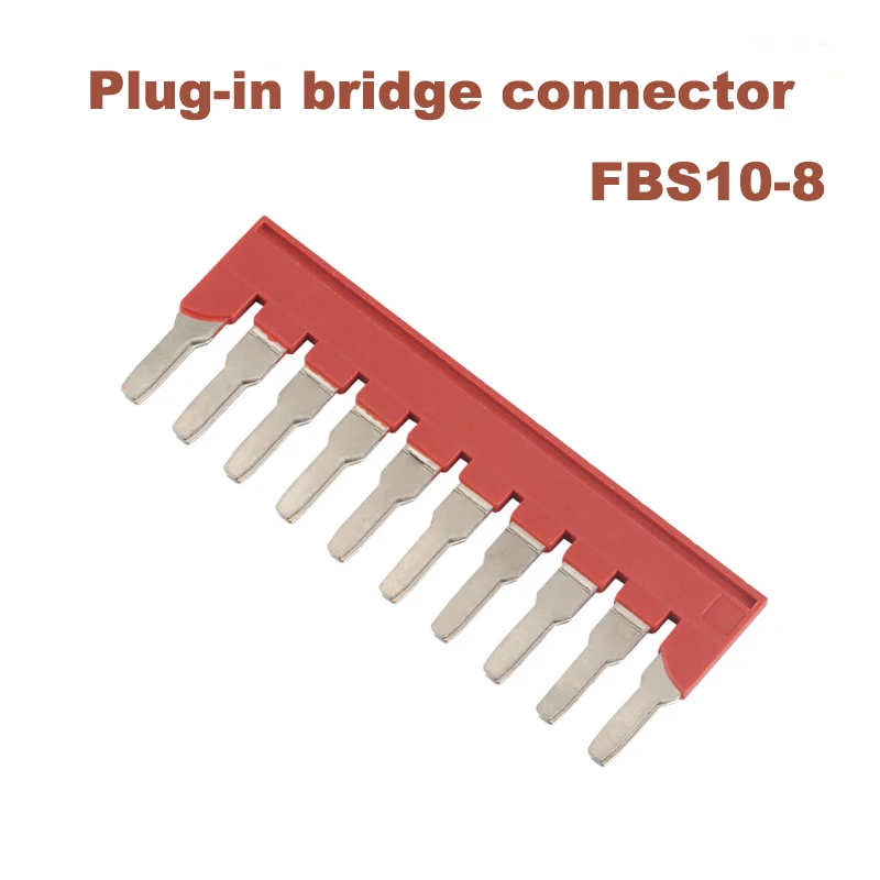 FBS10-8 Spring Terminal Central Connector Strip ST-6 Din Rail Terminals Block Plug-in Bridge Center Short Connection Bar