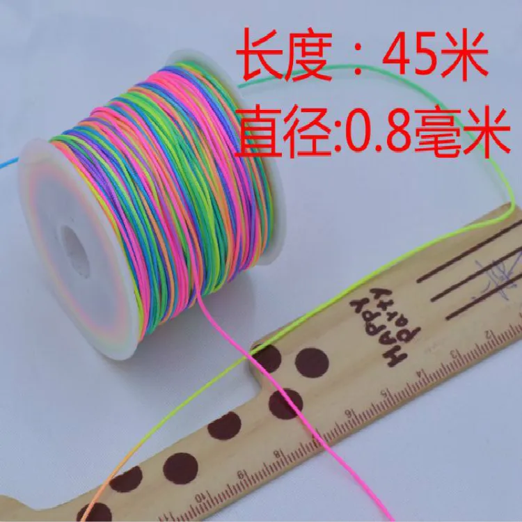 0.8 mm 45 meters/roll String polyester Jewelry Ropes Chinese Knot Line Beading Wire for DIY Jewelery Bracelet Making Supplies