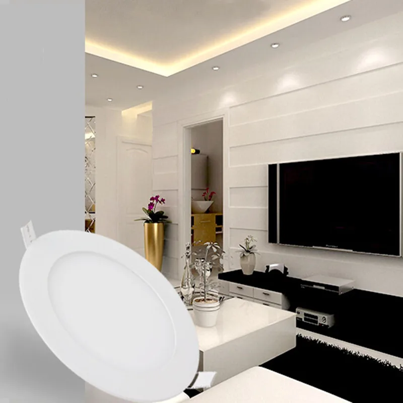 LED Downlight Recessed Kitchen Bathroom Lamp 220V 24W Round/Square LED Ceiling Panel light Warm/Cool White