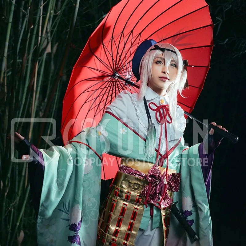 

COSPLAYONSEN Game Sengoku Night Blood Toyotomi Army Takenaka Hanbee Cosplay Costume Full Set All Size Custom Made