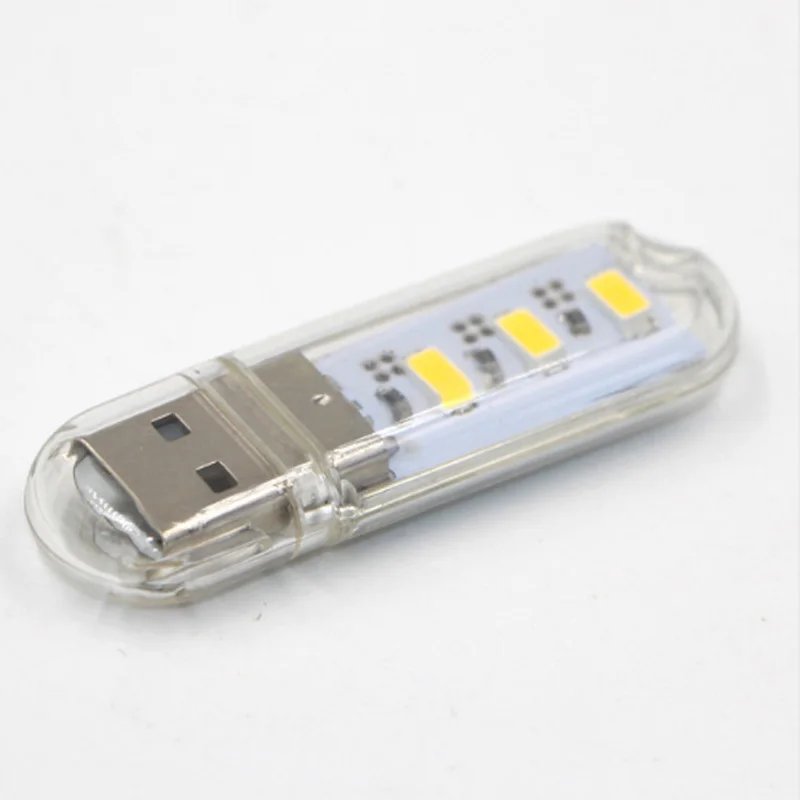 5V USB LED Light 3LEDs 8LEDs SMD 5730 USB Book Light Mini USB Widget for Desktop Reading Camping Laptop Mobile Power  Charger