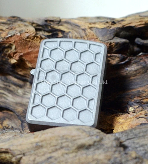 Titanium TC4 Armor Oil Lighter Case Shell Cover Sleeve Honeycomb Surface 1.8mm Thick Ti Material Customized Logo Available