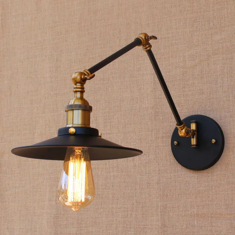 

Wall light Edison light bulb swing long arm wall lamp loft American country lighting retro industrial Vintage iron Wall Lamps