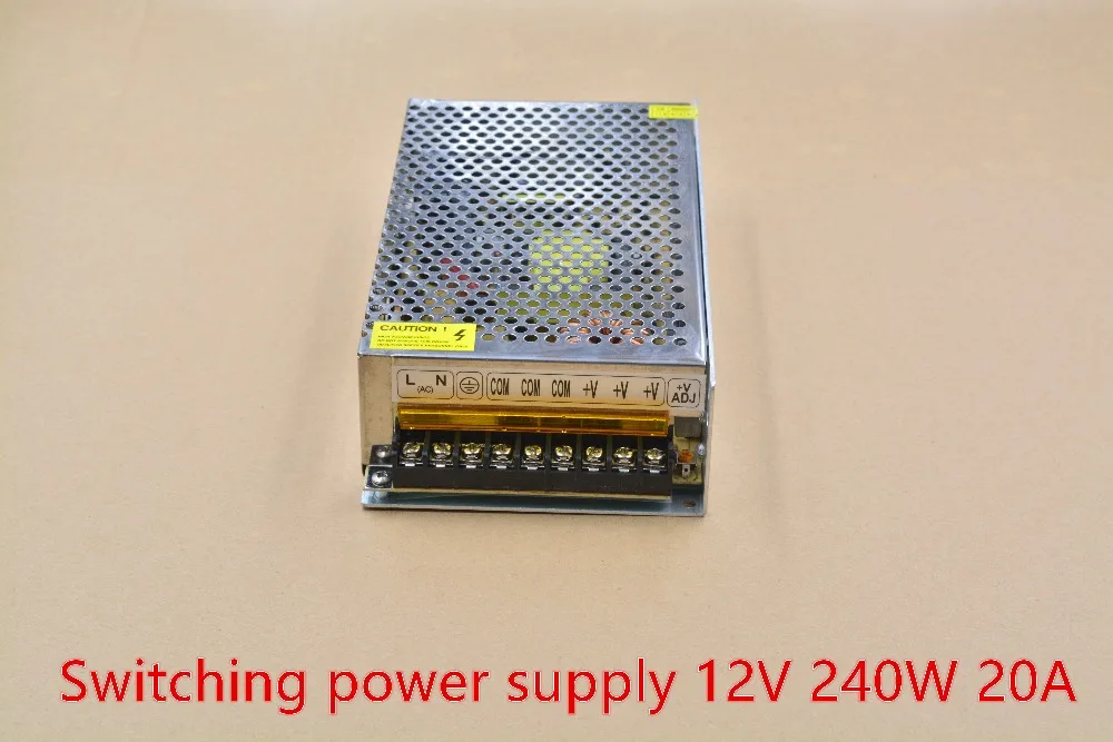 

Single output regulated 240W 12V 20A LED monitoring lamp with Module for cnc diy switching power supply 1pcs