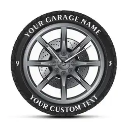 Car Service Repair Garage Owner Tire Wheel Custom Car Auto Wall Clock Watch Vintage Cool Mechanic Gift Ideal For Car Workshop
