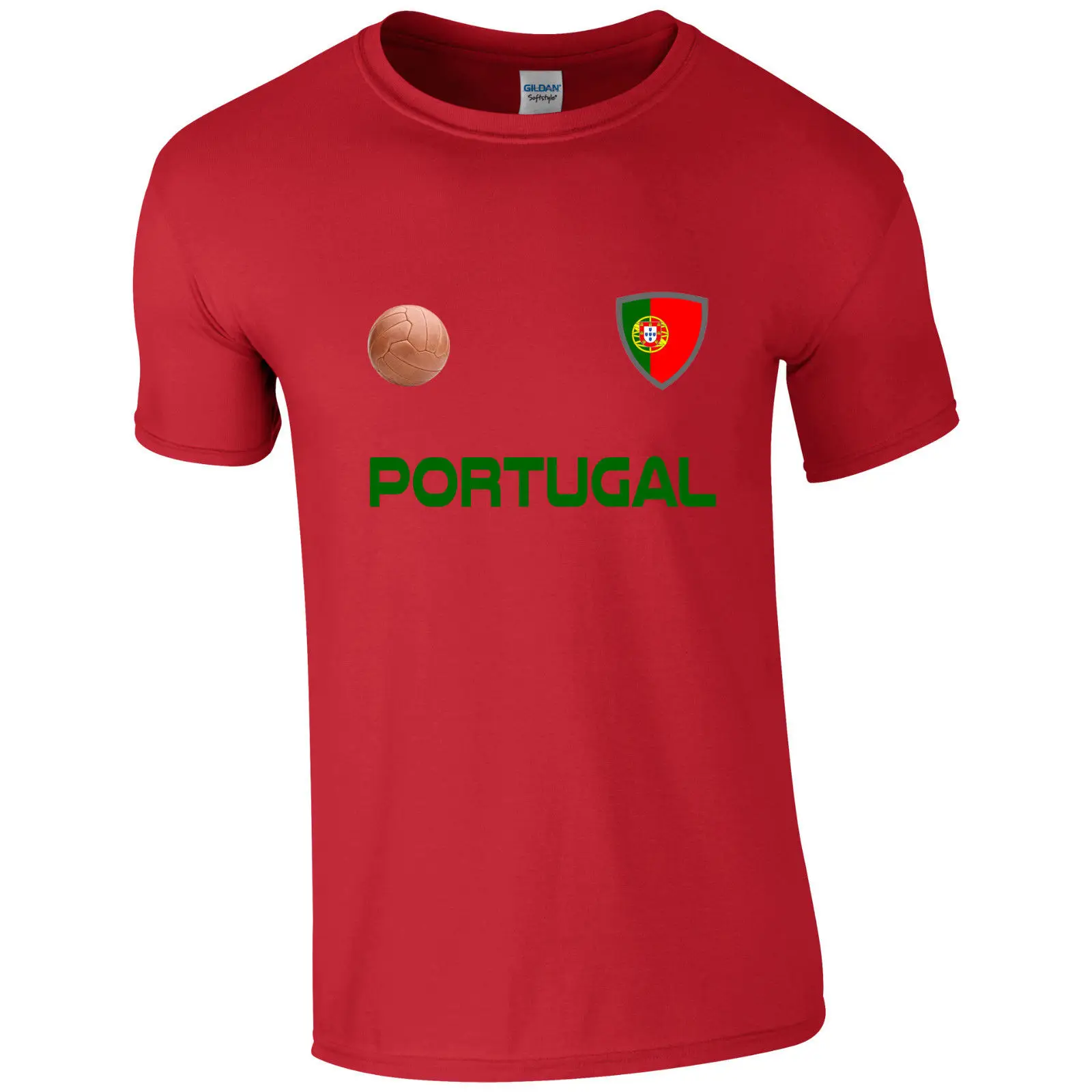 Simple Style Ronaldo 7 Portugal Footballer Retro Casual Men\'S T-Shirt Tee Shirt