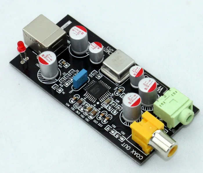 USB PCM2706 fever level audio DAC sound card decoder board for amplifier Support WINXP WIN7 WIN8 32bit-64bit operating system