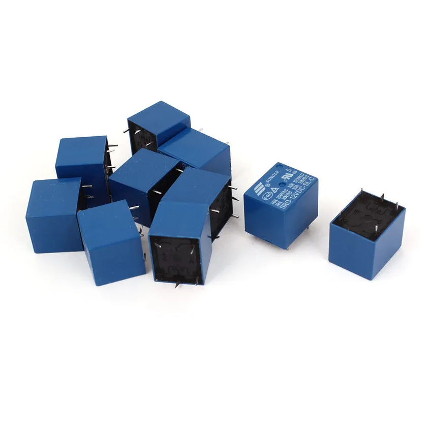 

100x SRD-12VDC-SL-C 1NO 1NC 5 Pins Coil Power Relay Blue DC 12V SPDT