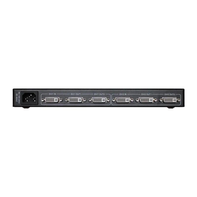 Amoonsky HD DVI Splitter 2 Ports in 4Ports out D2S4 LED Video Wall Dispay Processor For Absen Led Stage Backdrop Screens