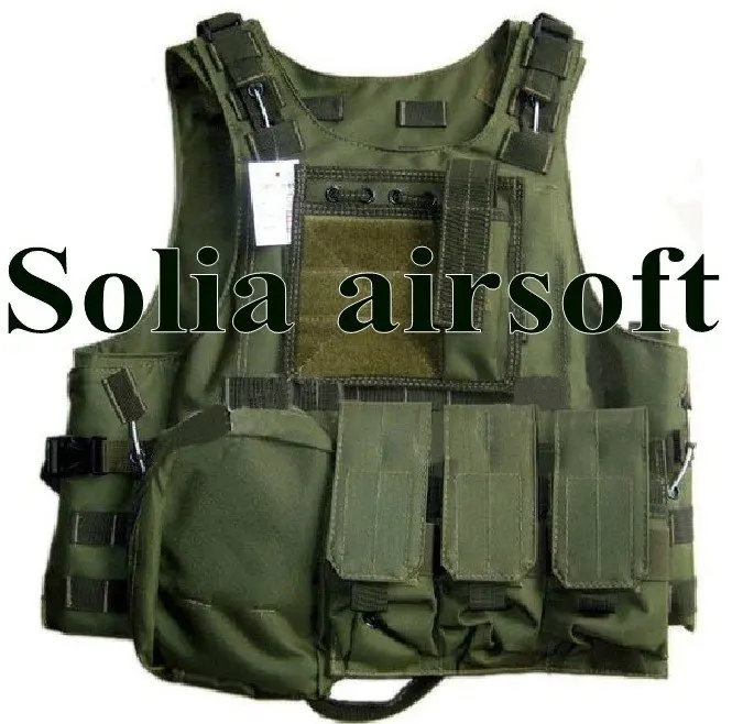 

Tactical wire steel molle plate carrier hunting vest WIRE-STEEL-IN Green