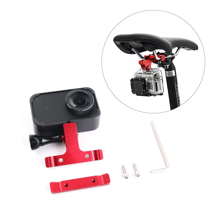 For Gopro Accessories Bike seat tail Mount Rear CNC Aluminum Bicycle Back Holder for Go Pro Hero 11 10 9 SJCAM xiaomi Xiaoyi 4K
