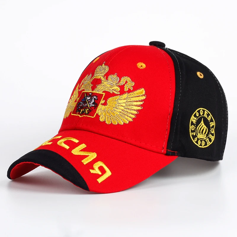 TUNICA New men women 100% cotton baseball cap Russian national flag embroidery Snapback fashion hat men and women Patriot cap