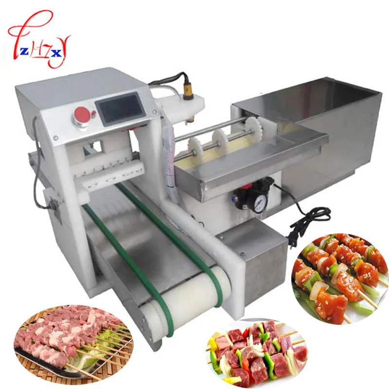 Automatic Meat Wear Mutton String Machine Business Bbq Skewer Machine Meat String Machine 110v /220v Support Customized