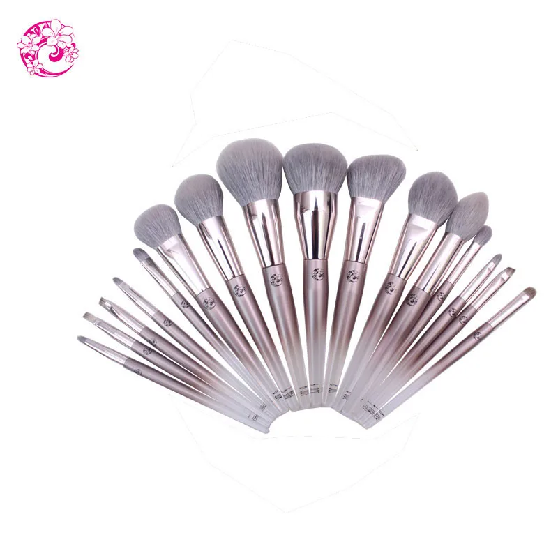 ENERGY Brand Professional 16pcs Makeup Goat Hair Brush Set Make Up Brushes +Bag Brochas Maquillaje Pinceaux Maquillage tm0