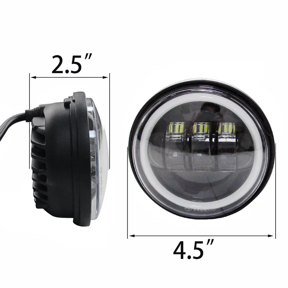 

4-1/2" 4.5 LED Fog Lamp Driving Passing Light for Motorcycle Touring Softail Road King Indian Chieftain Yamaha Roadstar