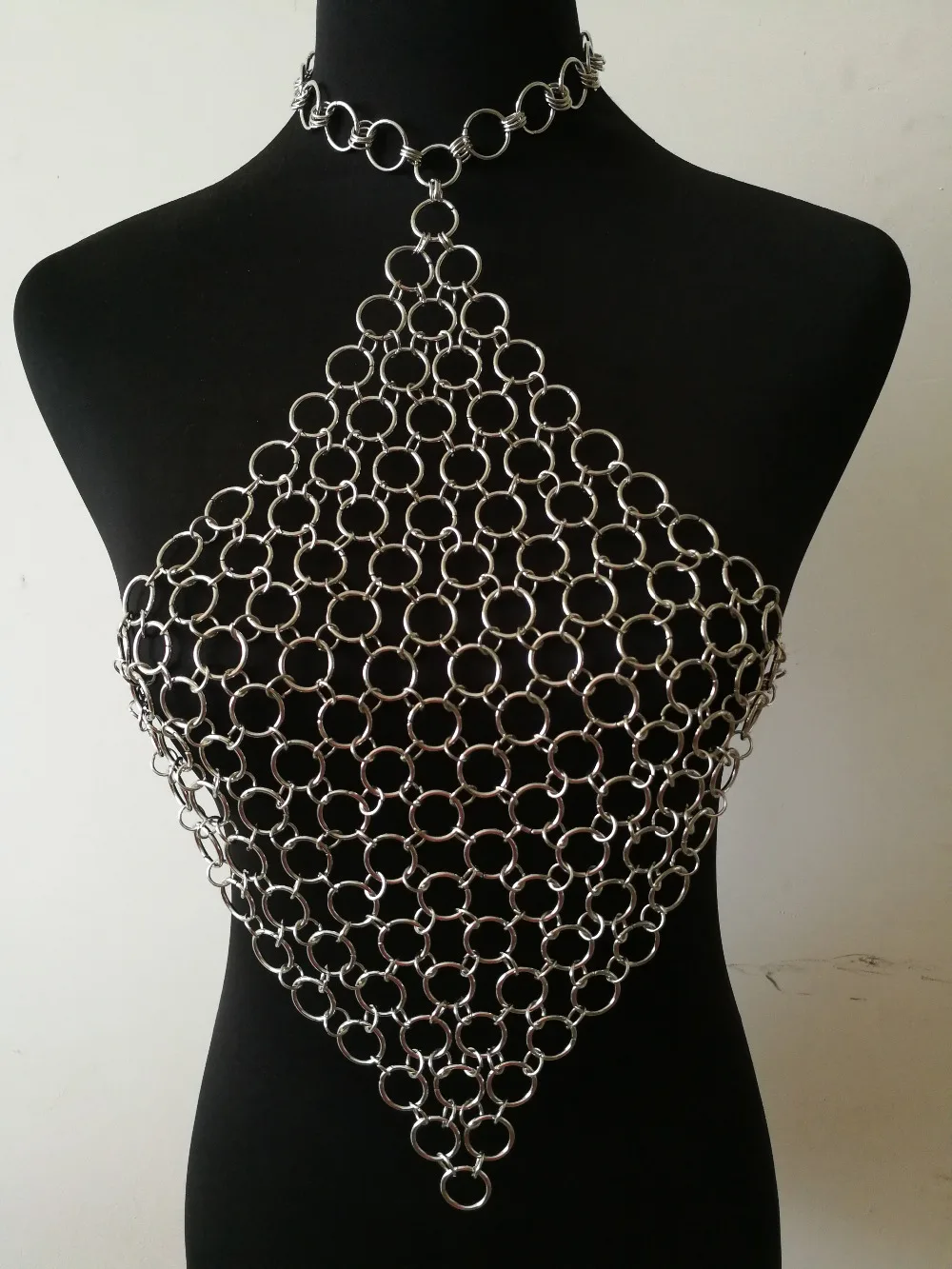New Fashion PU Leather Style B791 Women Silver Alloy Chains Circles Bondage Beach Neck Chain Choker Necklace Jewelry Accessories