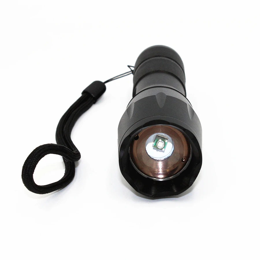 XM-L Q5 R5 500LM Adjustable LED Lampu Obor Senter Zoomable Led Taktis Merah Lampu Hijau