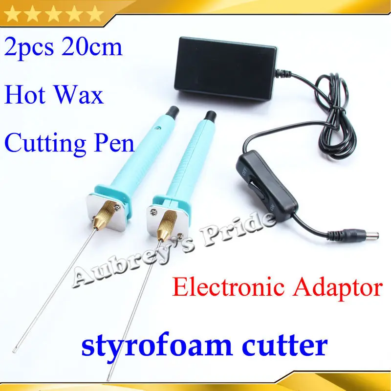 Free CP some Hot Knife Styrofoam 2Pcs 20CM Pen Cutter CUTS FOAM KT Board WAX Cutting Machine Electronic Transformer Adaptor Eu