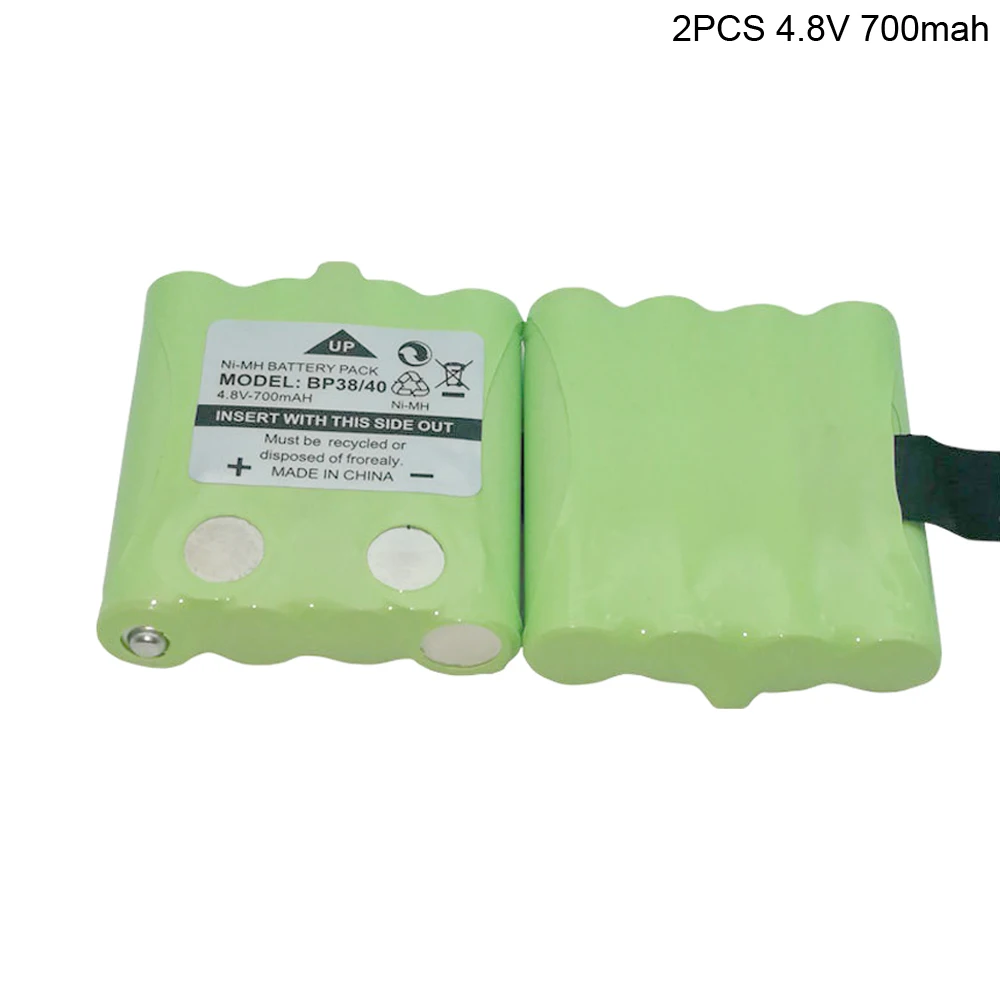 

2PCS 4.8V 700MAH NI-MH Battery For Uniden BP-38 BP-40 BT-1013 BT-537 GMR FRS 2Way Radio batteries batteria rechargeable battery