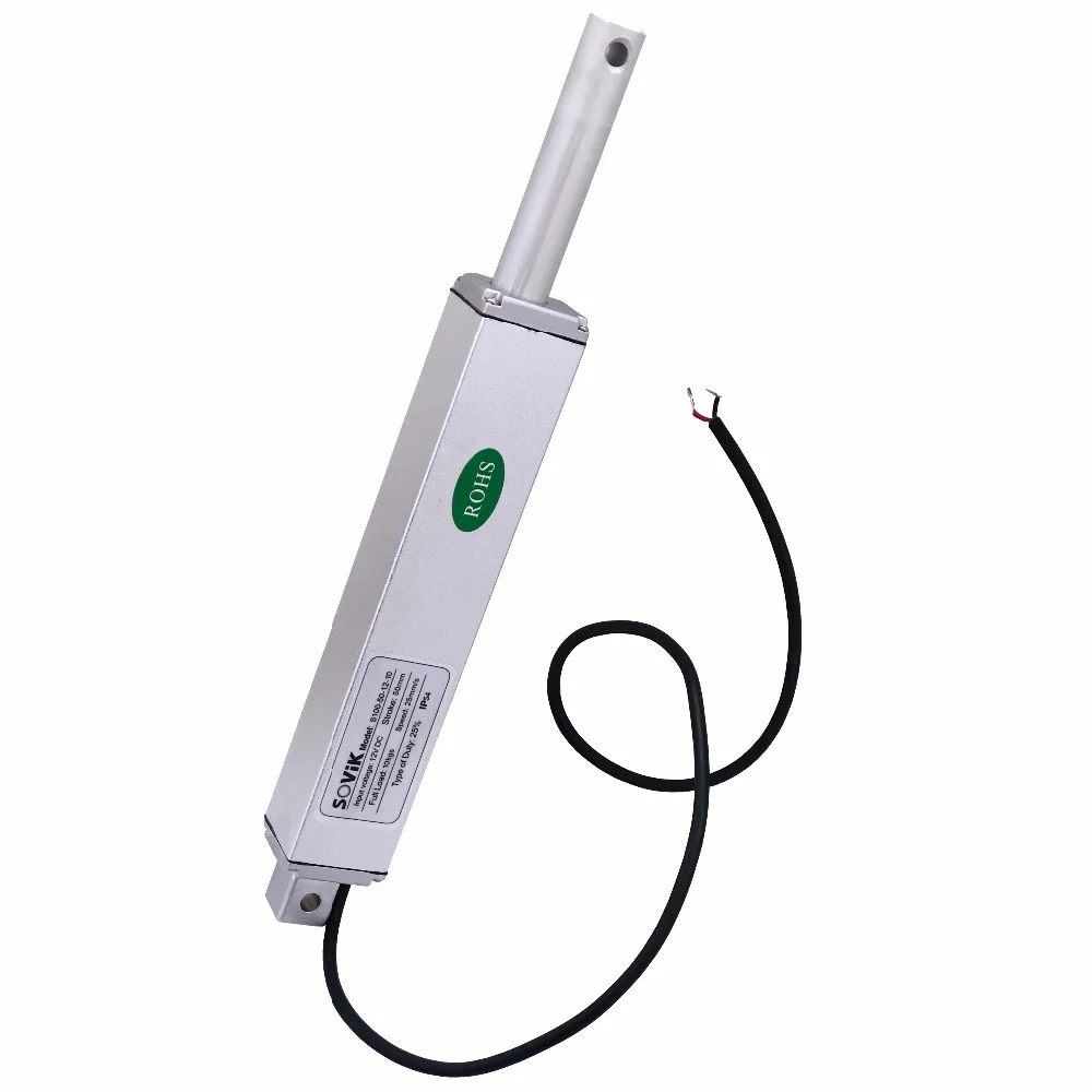 Imagem -03 - Motor Elétrico de Corrente Contínua 12v 24v Micro Atuador Linear 50 mm Polegadas Alta Velocidade 25 mm por Sec Carga Máxima 100n com Suporte de Montagem