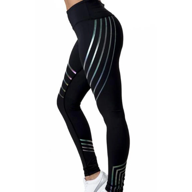 Women Pattern Print Sexy Pants Fitness Leggings Sporting Workout Elastic Trousers Compression Slim Pants