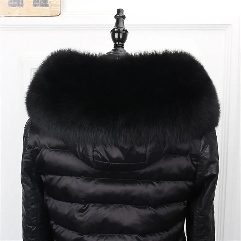 Winter women 100% Natural Real Fox Fur Collar Scarf Genuine Fox Fur Scarves for Hood Fur Collar Scarf Handmade Fur shawl