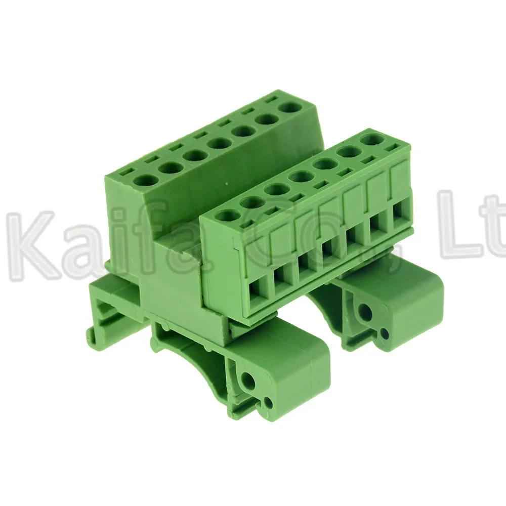 1sets 2-12pin Pitch 5.08mm Screw Plug-in Terminal Blocks connector Din Rail Mounting instead 2EDG-UKR-5.08mm Rail terminal block