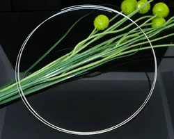 DoreenBeads Steel Wire Memory Beading Necklace Components Round Silver Color DIY Making Jewelry Findings 14cm Dia, 20 Loops