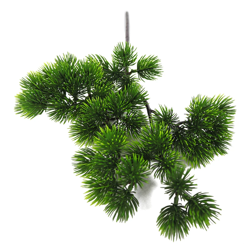 40cm Single Big Pine Green Branch Simulation Leaves Plant Welcoming Pine Accessories Home Decoration Plant Fake Flower