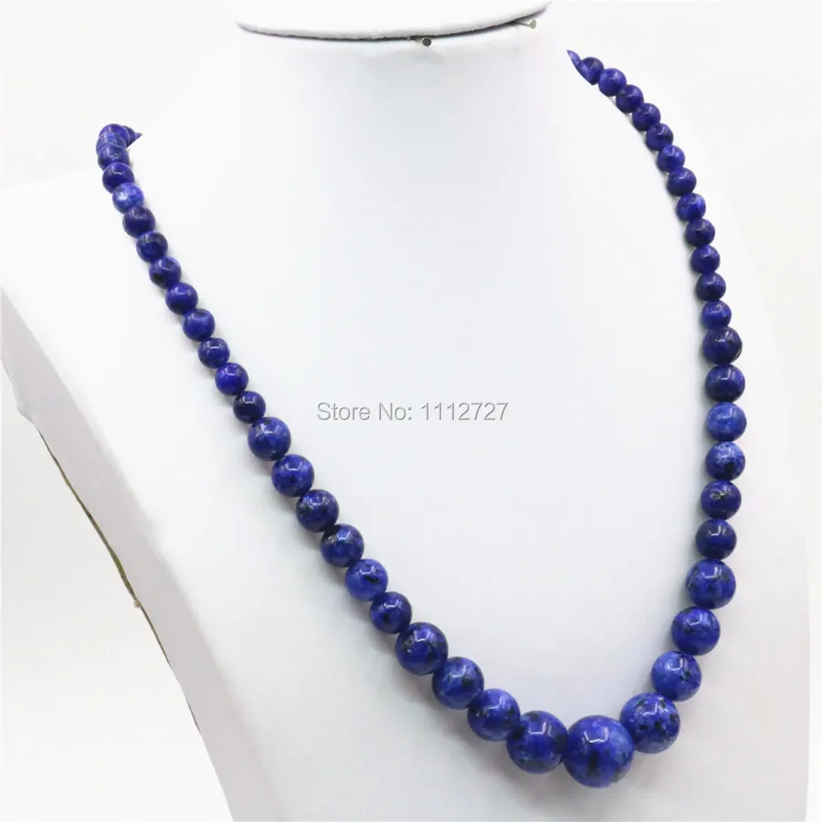 6-14mm Hot Sale Natural Ornaments Blue Epidote Beads Lucky Stones Tower Necklace Chain Women Gifts Fashion Jewelry Making Design