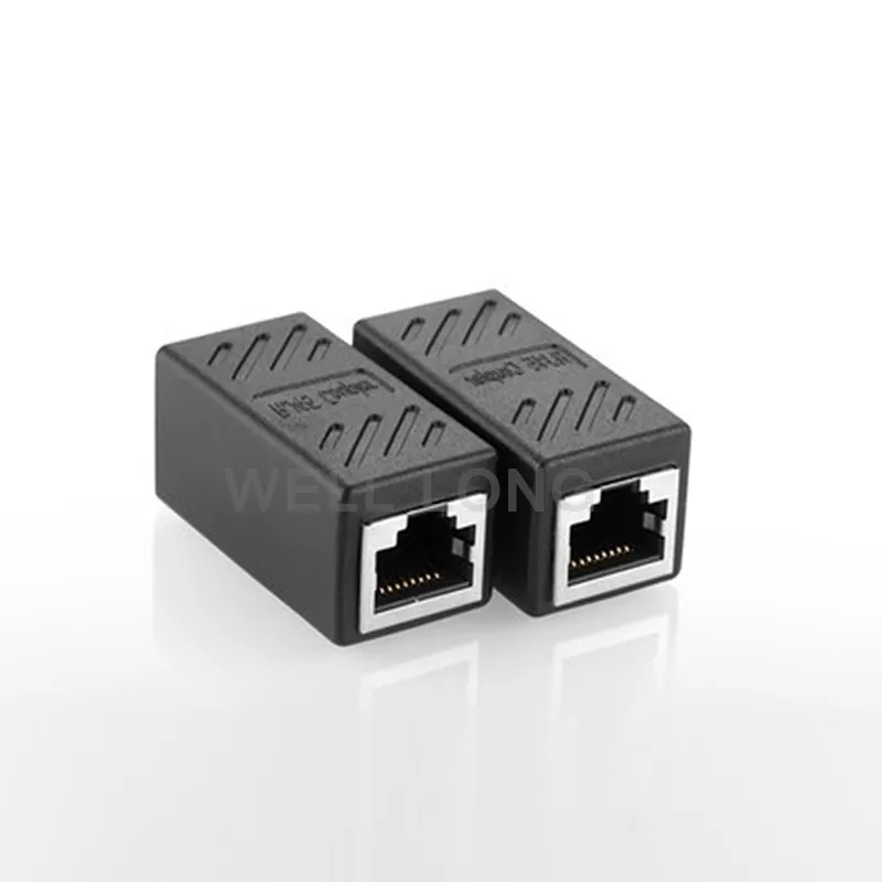 (2pcs/lot) Gray RJ45 Network cable extender,Network cable connector,Network double connector,Network pass-through connector.