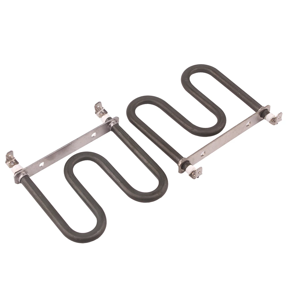 미니 전기 공기 가열 요소, M 모양 관형 히터, 선풍기 저항 DERNORD, 120V, 125W, 2 개