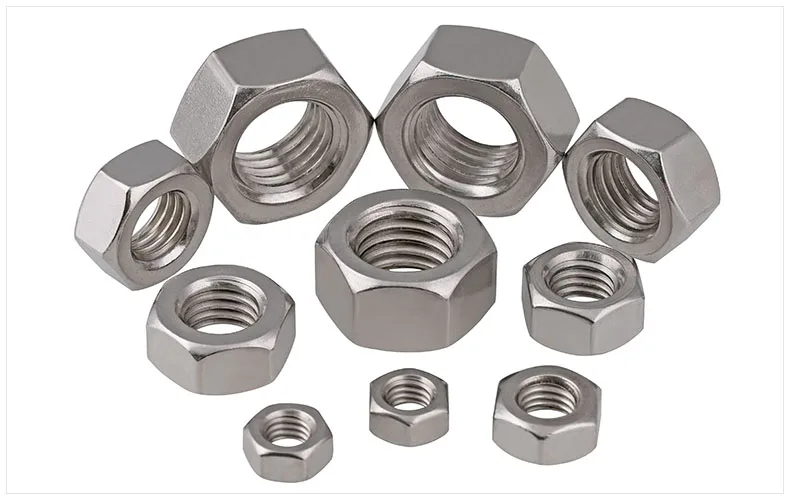 

50pcs/lot M1.6/2/3/4/5/6/8/10/12/14/16 stainless steel 304 hex nuts nylon lock hexagon nuts hardware fasteners109