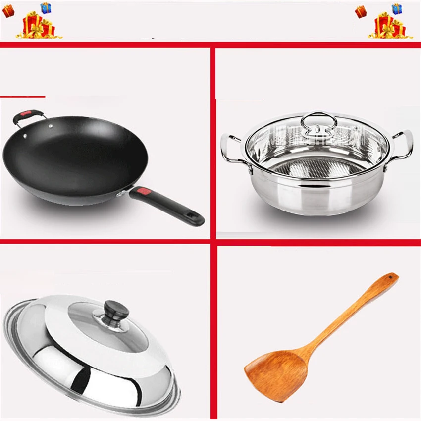 Cocina de Inducción cóncava doméstica HRZ288, 220V/50hz, 3000W, alta potencia, pantalla táctil, batería integrada, 26,5 cm