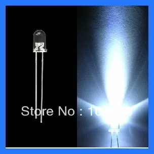 

1000pcs/lot free shipping!!! 3mm flashing white LED(10000 mcd)3mm blinking white 3mm water clear led