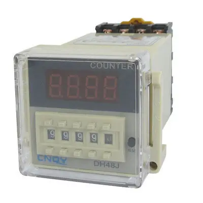 

DH48JA AC/DC 12V 50/60Hz 1-999900 Count Up Digital Counter Relay w Base