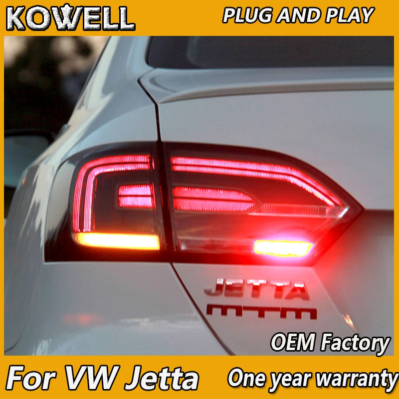 KOWELL Car Styling for VW Jetta MK6 2012 Tail Lights North America Design Jetta LED Tail Light Rear Lamp DRL+Brake+Park+Signal