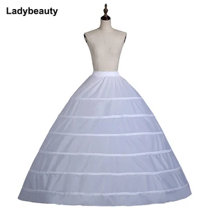2018 высококачественные белые Подъюбники с 6 кольцами, Нижняя юбка в стиле кринолина для бального платья, свадебное платье, женское платье