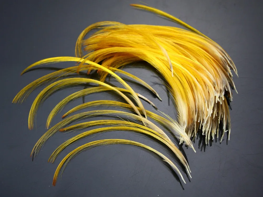 Hand Selected Golden Pheasant Crest Feathers Natural Fly tying material; Available In 4 Sizes