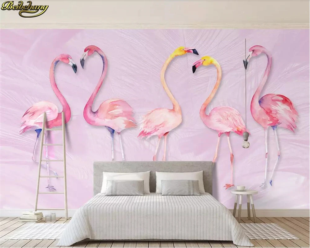 beibehang Custom photo wallpaper mural modern minimalist fashion hand-painted feathers fire years texture art murals wall