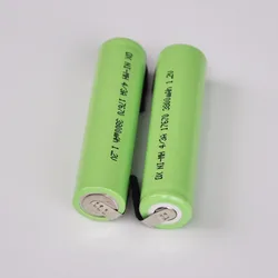 2-5PCS 1.2V Rechargeable Ni-MH Battery 3800mah 7/5A 17670 17650 4/3A cell with welding pins for electric shaver toothbrush